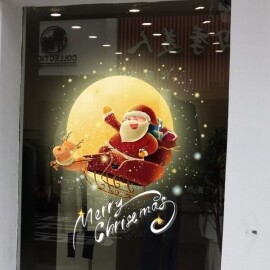 크리스마스 장식 스티커 상점 유리 설날 3d 입체