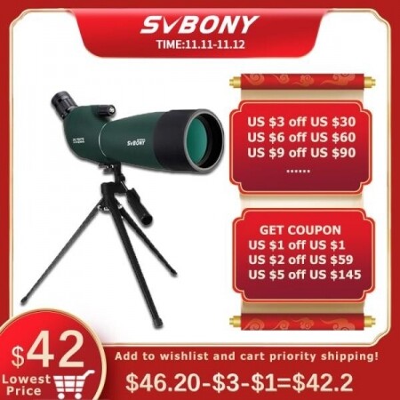 SVBONY-SV28 망원경 25-75x70 스포팅 스