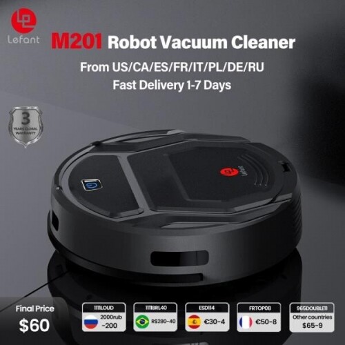 Lebaby-M201 미니 로봇 진공 청소기, 가정용