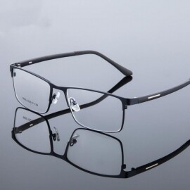 티타늄 합금 안경테 남성용 얇은 금속 사각 근시 처방용