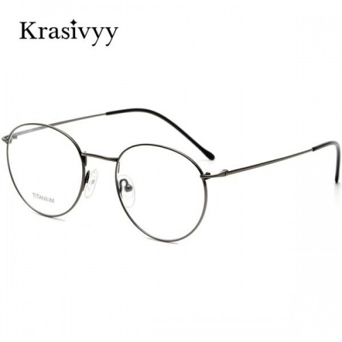 Krasivyy-순수 티타늄 안경 프레임, 남성 레트로