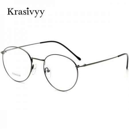 Krasivyy-순수 티타늄 안경 프레임, 남성 레트로