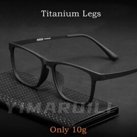 남성용 초경량 순수 티타늄 안경테 HR3068 투명 사각형 큰 안경테