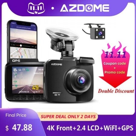 AZDOME GS63H 대쉬 캠 이중 렌즈 4K UHD