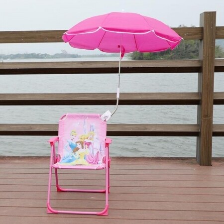 디즈니 어린이 비치 의자 야외 자외선 차단 우산 휴대용