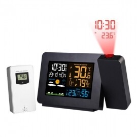 FanJu 디지털 알람 시계 기상 관측소 LED 온도