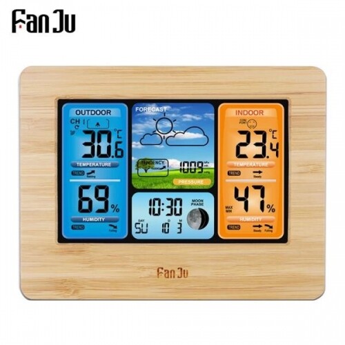 FanJu FJ3373 디지털 온도계 습도계, 무선 센