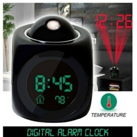 디지털 알람 시계, LED 프로젝터, 온도, 온도계,