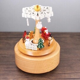 크리스마스 뮤직 박스 나무 수공예품 크리에이티브 크리스