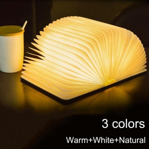 휴대용 3 색 3D 크리에이티브 LED 책 밤 빛 나무
