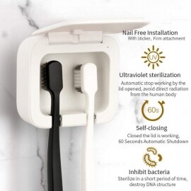 자외선 칫솔 살균기 펀치 프리 칫솔 홀더 USB 충전
