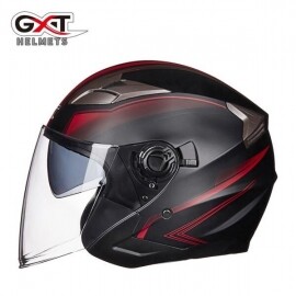 GXT-오토바이 오픈 페이스 헬멧, 여름용 더블 렌즈,