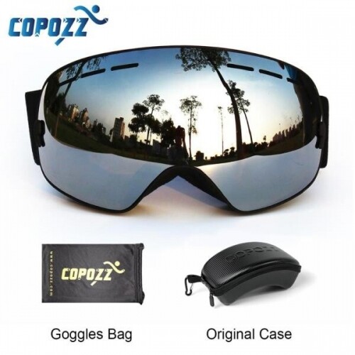 COPOZZ-스키 고글 및 박스 케이스, UV400,
