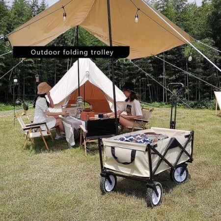 야외 캠핑 피크닉을 위한 휴대용 접이식 왜건, 100L