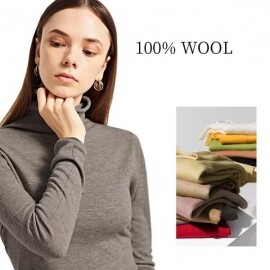 100% 울 스웨터 터틀넥 WS0009 여성용 가을 겨울