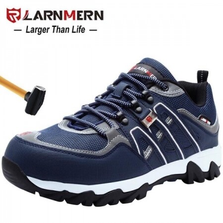 LARNMERN-남성용 스틸토 안전 신발, SRC 미끄