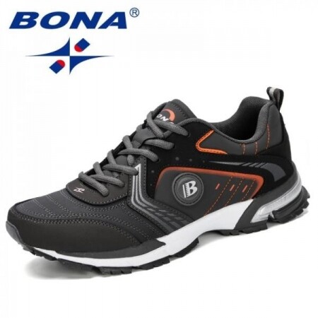 BONA-편안한 야외 스포츠 패션 러닝화 통기성 레이스업 조깅화