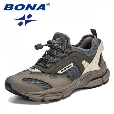 BONA-새로운 디자이너 액션 가죽 조깅 신발, 남자