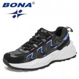 BONA-새로운 디자이너 러닝화, 남성 스포츠 신발,