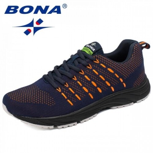BONA-남성용 러닝화, 메쉬 직조, 어퍼 스포츠 신발