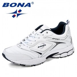 BONA-러닝화, 남성용 스니커즈, 검정색 스포츠 신발