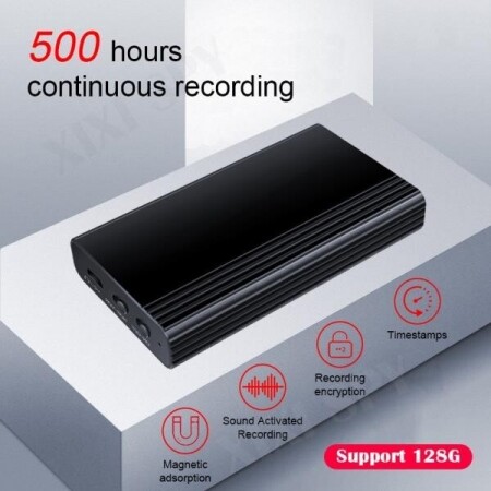 Xixi 스파이 500 시간 음성 레코더 딕 터폰 펜