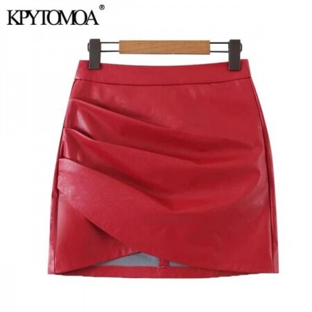 KPYTOMOA 여성 2021 세련된 패션 가짜 가죽