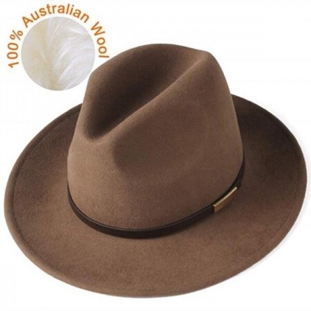 FURTALK-여성용 페도라 모자, 남성 100% 호주