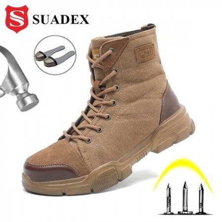 SUADEX-남성용 스틸토 부츠, 군사 작업 부츠, 튼