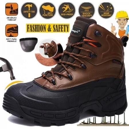 CUNGEL-남성 겨울 안전 신발, 스틸토 캐주얼 신발