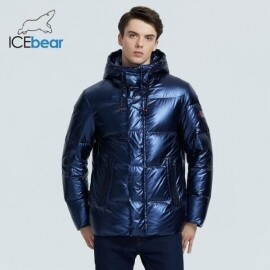 ICEbear-캐주얼 후드 다운 재킷 남성용, 두껍고