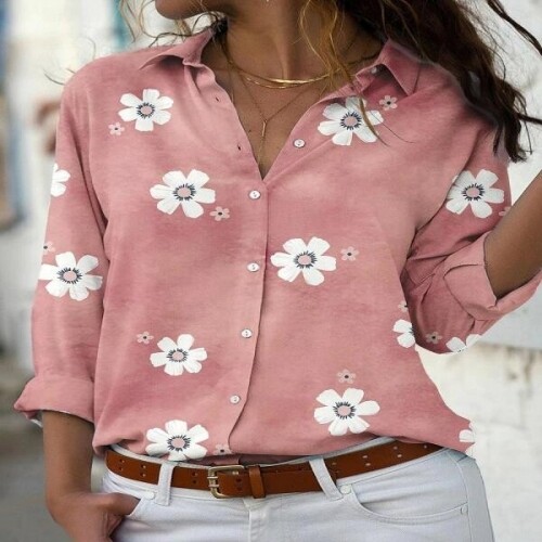 봄 여름 여성 셔츠 패션 캐주얼 긴소매 블라우스 셔츠