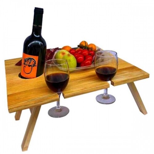 휴대용 야외 접이식 정원 와인 피크닉 테이블