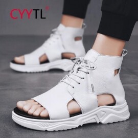CYYTL 패션 높은 남자 여름 오픈 발가락 신발 샌들