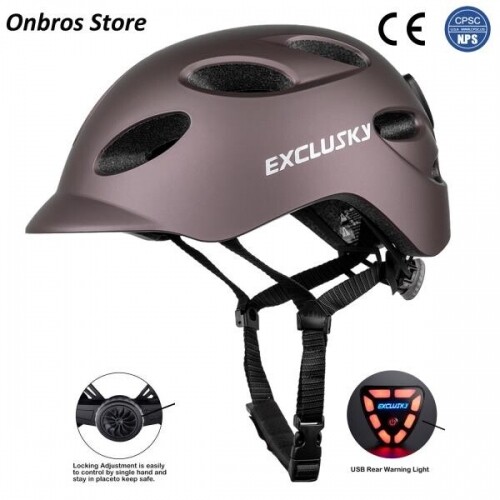 Exclusky LED 스쿠터 사이클링 자전거 헬멧