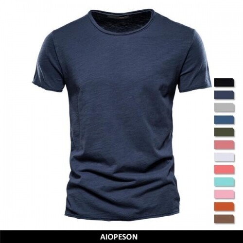 품질 100% 코튼 남자 슬림 디자인 반팔 T-셔츠