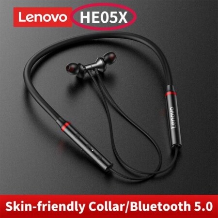레노버 HE05X 블루투스 5.0 마그네틱 헤드폰 이어폰