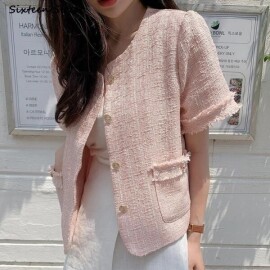 Pink Tweed Jackets for Women S