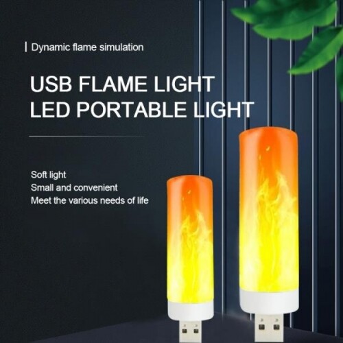 1/2 Pcs USB 불꽃 램프 LED 시뮬레이션 불