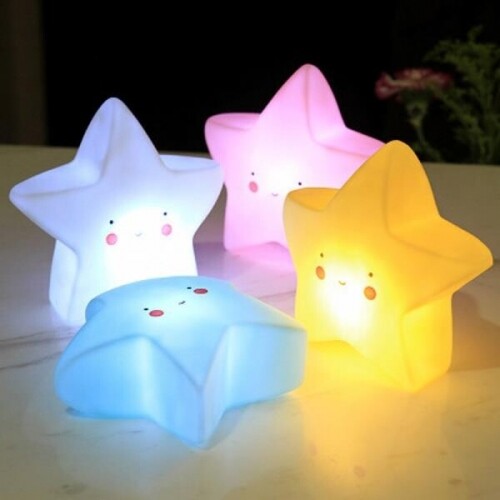 4 색 스타 LED 밤 빛 크리 에이 티브 침실 장식