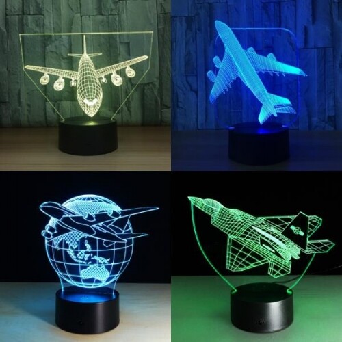 터치 원격 제어 공기 비행기 3D 빛 LED 테이블
