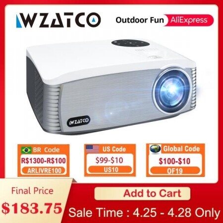 WZATCO C6 300 인치 풀 HD 1920*1080P LED 프로젝터