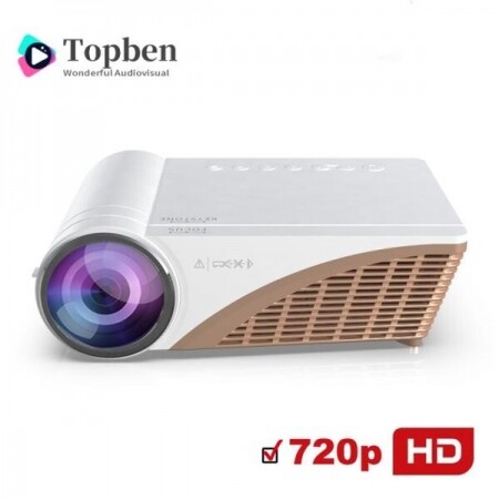 Topben T7/V600 720P HD 휴대용 홈시어터 프로젝터