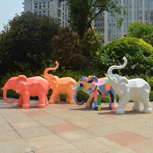 대형 코끼리 조각상 야외조형물 인테리어 카페 정원