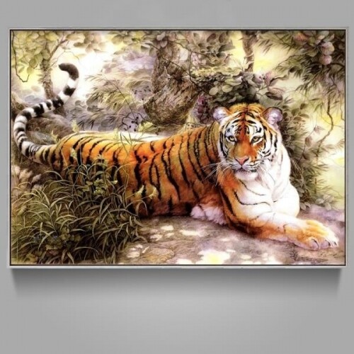 거실 풍수 호랑이 그림 액자 인테리어 사진 포스터