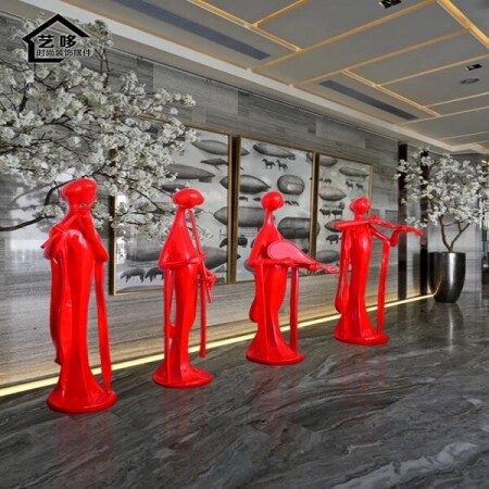대형 악기연주하는조각상 인테리어 호텔 장식품