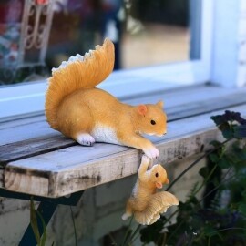 정원 다람쥐 동물 장식품 야외 공원 카페 인테리어