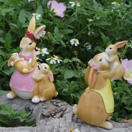 토끼 조형물 야외 정원 테라스 거실 장식품 촬영 소품