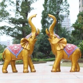 초대형 태국 코끼리 조형물 야외 정원 frp 인테리어
