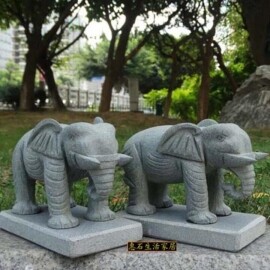 태국 코끼리 돌 조각 조형물 야외 정원 인테리어 장식